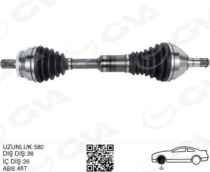 ÖN AKS KOMPLE SOL VOLVO XC90 02 ABS LI