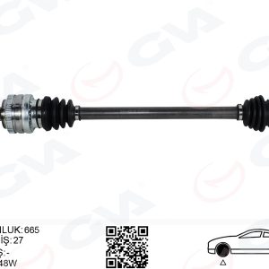 KOMPLE AKS ARKA SAĞ BMW E81 E82 E87 E90 E91 E92 E93 665MM OTOM. SANZ. 33217523960-33217547070-33217553562