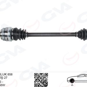 KOMPLE AKS ARKA SAĞ BMW E81 E87 E82 E88 E90 E91 E92 658MM 33217547076