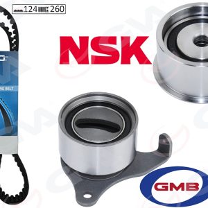 TRİGER KAYIŞ SETİ EKSANTRİK SETİ TOYOTA COROLLA 1.3L 4E-FE enjeksiyonlu EE111 99-00 1 KAYIŞ 2 RULMAN 124x26