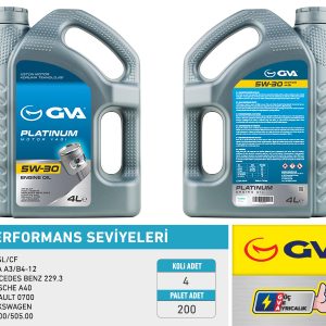 MOTOR YAĞI 5W30 4 LT PLATINUM TAM SENTETİK API SL/CF