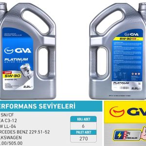 MOTOR YAĞI 5W30 3.2 LT PLATINUM PARTİKÜLLÜ-DPF TAM SENTETİK API SN/CF 5W30-55175990