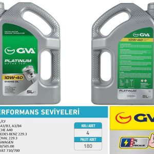 MOTOR YAĞI 10W40 5 LT PLATINUM YARI SENTETİK API SL/CF