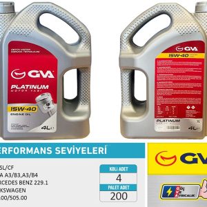 MOTOR YAĞI 15W40 4 LT PLATINUM MİNERAL API SL/CF