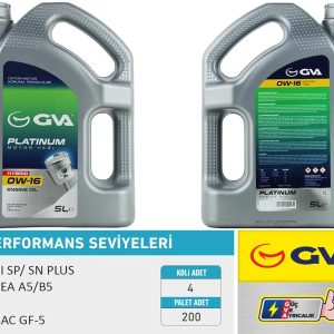 MOTOR YAĞI 5 LT 0W16 TAM SENTETİK API SP / SN-PLUS ILSAC GF-6B HIBRIT ARACLAR ICIN