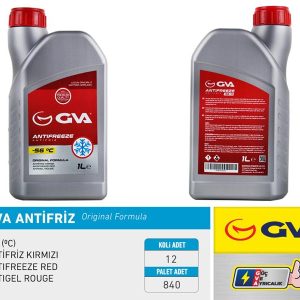 ANTİFRİZ 1 LT -56 C KIRMIZI LONG LİFE Koli 12 Ad ORGANIK