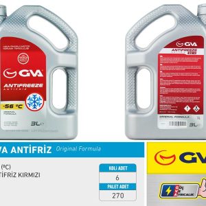 ANTİFRİZ 3 LT -56 C KIRMIZI LONG LİFE Koli 6 Ad ORGANIK