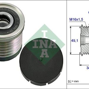 ALTERNATÖR KASNAĞI RENAULT LAGUNA II 01 MEGANE II-III 02 14 TRAFIC II 06 MASTER II 06 1.9DCI