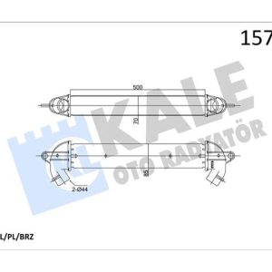 TURBO RADYATÖRÜ INTERCOOLER DOBLO 1.9 JTD 01 500x70x85 AL AL SİSTEM 51718953-46849068-46779532