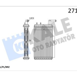 KALORİFER RADYATÖRÜ M131 1600 247x144x32 0181831AB 4327232-85007271