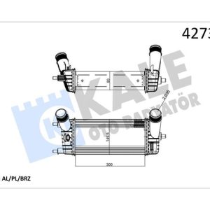 İNTERCOOLER AL/BRZ TRANSIT COURIER /FIESTA IV-B-MAX 1.0 ECOBOOST 2018- I AKIŞLI