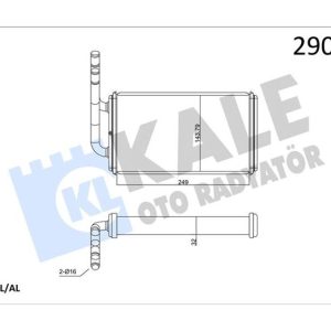 KALORIFER RADYATORU TRANSIT 2.0 2.5D 85 92 T12 T15 92 00 ALIMINYUM BRAZING