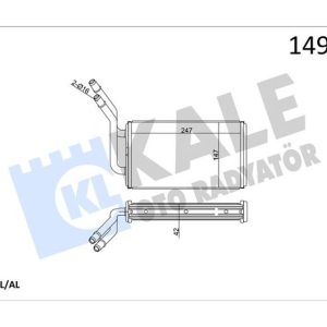 KALORIFER RADYATORU TRANSIT TURBO 96 99 TRANSIT V184 2.0TDCI 2.4TDCI 01 06 2 SIRA ALB YC1H18476AB-4042575