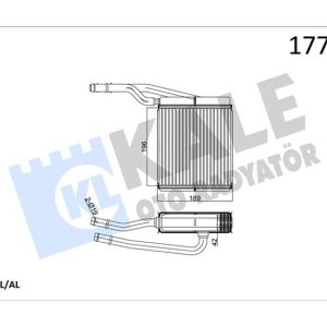 KALORİFER RADYATÖRÜ FOCUS-TOURNEO CONNECT 1.6 16V-1.8 16V-1.8 TDI 207x196x27 2 SIRA ALB 1062254-XS4H18476AB