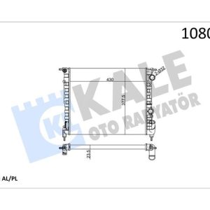 RADYATÖR NORMAL R19 1400cc-1.6 KARBÜRATÖRLÜ 2 SIRA AL PL SİSTEM 7702253878-7700784038