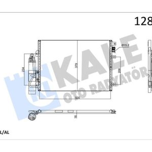 KLİMA KONDENSERİ KURUTUCU İLE CLIO II-KNG 97-01 1-2-1.4-1.5DCI-1.6-1.9 514x376x16 8200106950-8200757789-7700428083