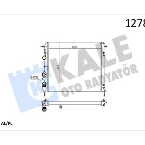 RADYATÖR MGN I-SCENIC 1.4-1.6-1.8-2.0 16V AC MEK 585x414.5x23 7700425842-7702258285-8200050512