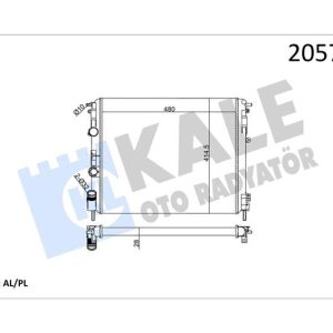 RADYATÖR CLIO II 1.9 DZL. 732720 2 SIRA AL PL SİSTEM 7700428658