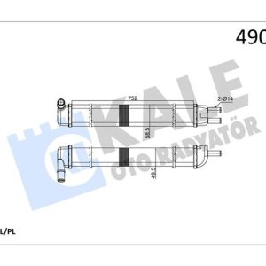 KALORİFER RADYATÖRÜ R12 TOROS 752x58x50 2 SIRA AL PL SİSTEM 7702252835
