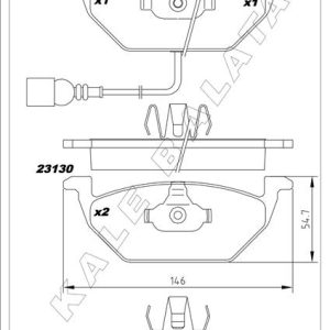 ÖN BALATA FİŞLİ KÜÇÜK GOLF4-GOLF5-JETTA-BORA-POLO-A3-LEON 97
