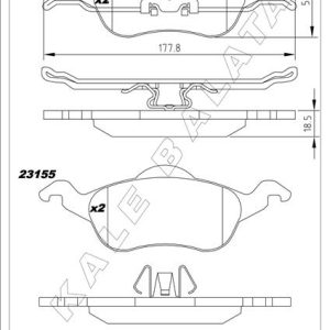 ÖN FREN BALATA FORD FOCUS 1.4L 1.6L 1.8L 2.0L 98-04