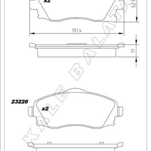 ÖN BALATA COMBO C-CORSA C 1.3-1.7 CDTI 01 MERIVA 03 TIGRA 04 GDB1570