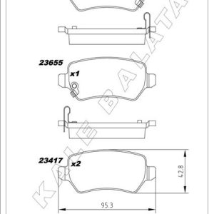 ARKA FREN BALATA KIA CEED 1.6L G4FJ T-GDI 13- / 1.6L D4FB CRDi dizel 12- / VENGA 1.4L 1.6L 10-19