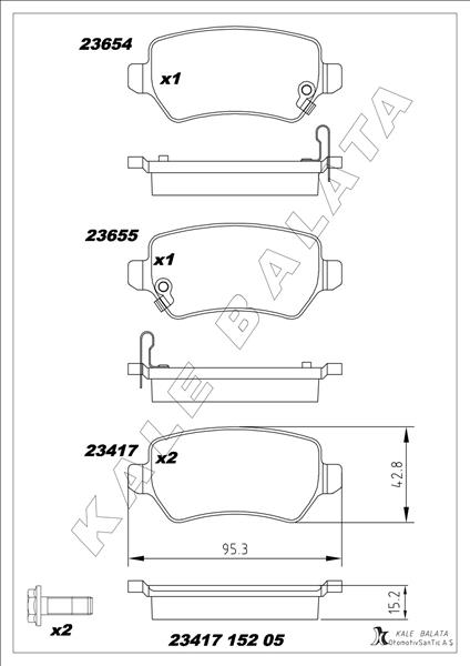 ARKA FREN BALATA KIA CEED 1.6L G4FJ T-GDI 13- / 1.6L D4FB CRDi dizel 12- / VENGA 1.4L 1.6L 10-19