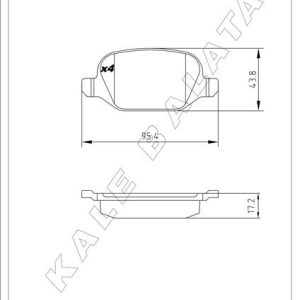 ARKA FREN BALATASI ALFA ROMEO MITO 09 FIAT LINEA 09 1.3JTD 1.4TJET 1.6JTD FİŞSİZ