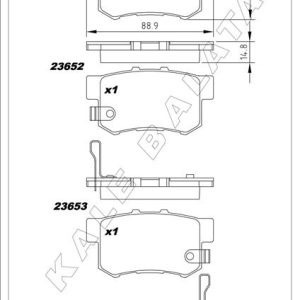 ARKA FREN BALATA HONDA CIVIC 1.4L 1.6L VTEC EP ES EU FD6 FK2 01-13 / ACCORD 2.0L F20 94-98 / CR-V 2.0L K20 RD8 02-06 / LEGEND 3.2L KA7 KA8 24v 91-96