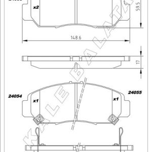ÖN FREN BALATA HONDA CIVIC 1.6L R16A2 VTEC sedan FD6 06-11 / 1.8L R18A2 FD7 06-