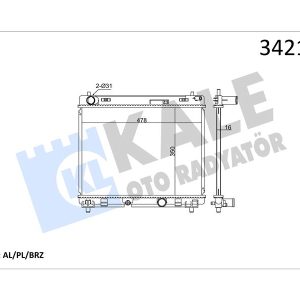 RADYATÖR TOYOTA TOYOTA YARIS AL-PL-BRZ