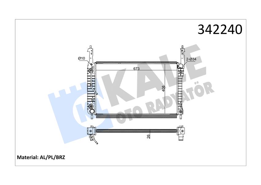 RADYATÖR OPEL ANTARA CHEVROLET CAPTİVA 2.0 CDTİ 06 AL-PL-BRZ