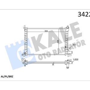 RADYATOR AC FIESTA 1.3 CVH 96 01 96FB8005CC-