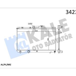 RADYATÖR TOYOTA COROLLA AE101 AL-PL-BRZ 1.3 -1.6 92-00 1640002100-1640002101-1640015450