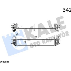 TURBO RADYATÖRÜ INTERCOOLER LAGUNA COUPE-LAGUNA III-LATITUDE 1.5 DCI AL-PL-BRZ 144610001N