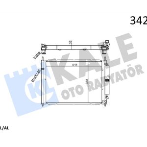 RADYATÖR KONDENSER TÜPLÜ CLIO III-MODUS 1.5 DCI MEK AC 510x382x18 16 8200134606-8200289194-8200688382