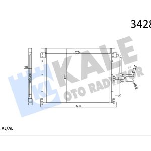 KLİMA KONDENSERİ LAGUNA I-GRANDTOUR AL-AL 7701038395-7701038227