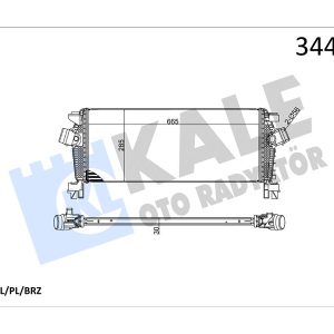 TURBO RADYATÖRÜ INTERCOOLER ASTRA J-CRUZE J308 -ZAFIRA TOURER C AL/PL/BRZ 665x280x30