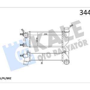 TURBO RADYATÖRÜ INTERCOOLER FIAT 500 1.3 DMTJ 08 FORD KA 1.3 TDCİ 08 AL/PL/BRZ 9S519L440AA-1560794-51787495