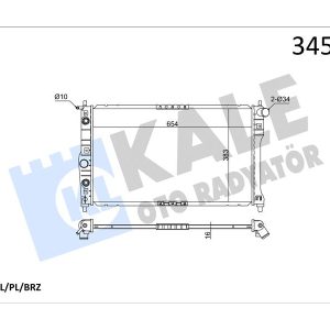 RADYATÖR CHEVROLET-DAEWOO NUBIRA 00 AC /- OTOM. 655x378x16 AL/PL/BRZ 96273594