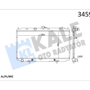 RADYATÖR NISSAN ALMERA 1.8 00 PRIMERA 1.6-1.8 02 360x689x16 AC /- OTOM AL/PL/BRZ