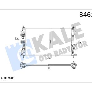 RADYATÖR INSIGNIA 2.0 CDTI 08 AC /- MEK 680x379x26 AL/PL/BRZ 1300291-13241725