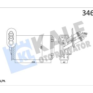 KALORİFER RADYATÖRÜ A3-TT-BORA-GOLF IV-OCTAVIA-TOLEDO II-LEON-1.61.9TDI-2.3 V5-2.8 V6- 234x156x42 1J1819031A-1J1819031B