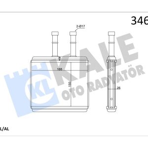 KALORİFER RADYATÖRÜ CHEVROLET AVEO 06- / KALOS 05- - ALEMİNYUM 96539642