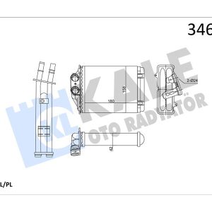 KALORİFER RADYATÖRÜ FIAT 500-500C-PANDA 77364840