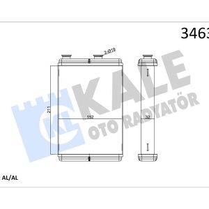 KALORİFER RADYATÖRÜ FIAT DOBLO 01 PUNTO 01 IDEA 04 LANCIA YPSILON 03 AC KLİMASIZ 0183831AB 1.3 JTD 1.4 1.9 JTD 46723042-46722950-46722928