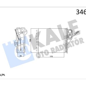 KALORİFER RADYATÖRÜ LOGAN 05 DUSTER 10 SANDERO 10 170x158 6001547484
