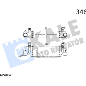 TURBO INTERCOOLER RADYATORU FOCUS 1.8TDCI 98 05 CONNECT 1.8 TDCI 04 09- 338 127 73 1227171-XS4Q9L440CA-XS4Q9P440AB