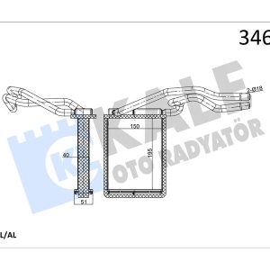 KALORIFER RADYATORU FIESTA V 01 08 FUSION 01 12 MAZDA II 121 2S6H18B539AB-1206926-DD1061A10